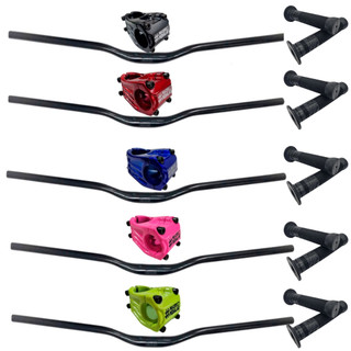 Kit Guidão Com Mesinha GTU e Manoplas Longa Wheeling Freeride Grau Gios Naja