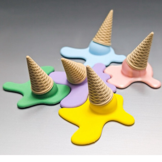 Imã decorativo sorvete derretido impressão 3D em Oferta na Shopee