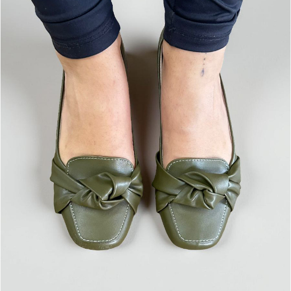 Mocassim Feminino Bico Quadrado Rasteira Feminina Sapato Confortável Calcado Mulher Blogueira