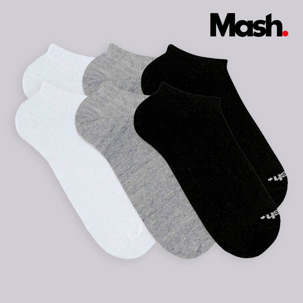 Kit 6 Pares Meia Mash Invisível Soquete Sapatilha Esportiva Unissex Algodão Respirável Original