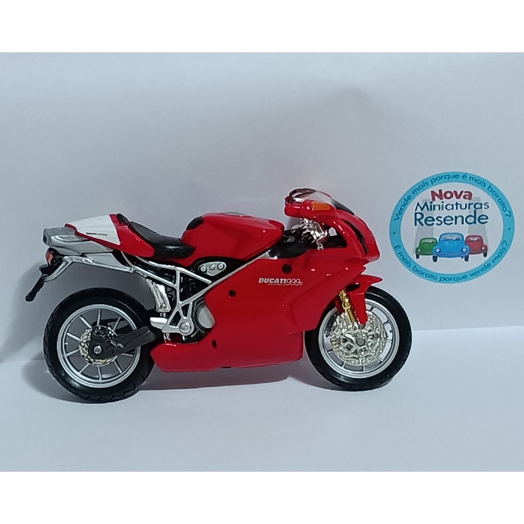 (40x20-11-1112a -SET5) Maisto Ducati 999S, SEM O DESCANSO (Miniatura ORIGINAL Loose-MOTO).