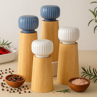 Moedor Pimenta Sal Grosso Profissional Madeira Cerâmica em Oferta na Shopee