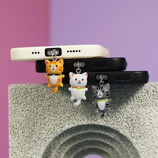 Tipo C Iphone Plug Protetor Poeira Gatinhos Pingente para Entrada Celular, Android Iphone Kindle Acessórios Usb Gato
