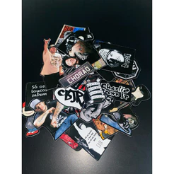 Kit 36 Adesivos Charlie Brown Jr • Stickers Banda Rock Impermeável Notebook Garrafa Celular