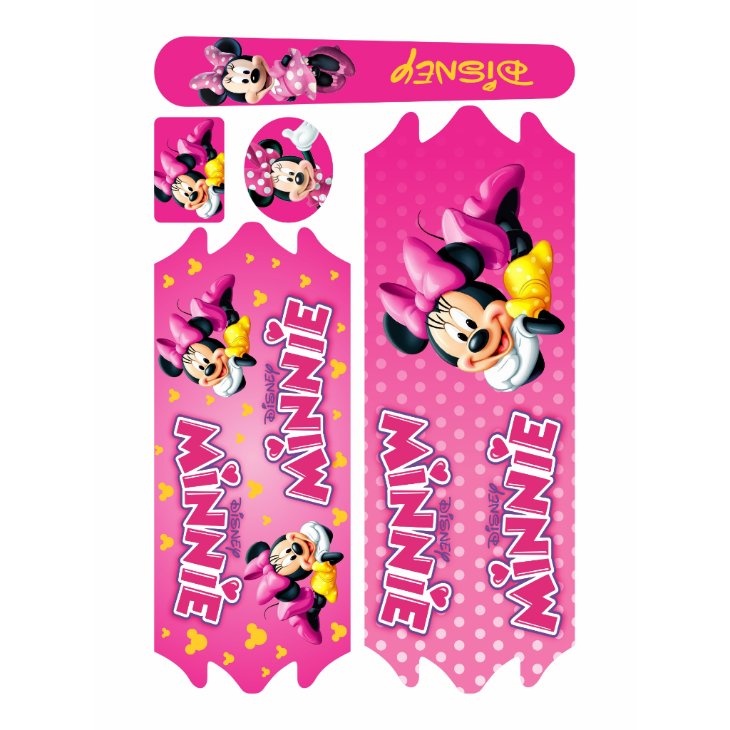 Adesivo para bicicleta infantil - Minnie aro 12  ao 24