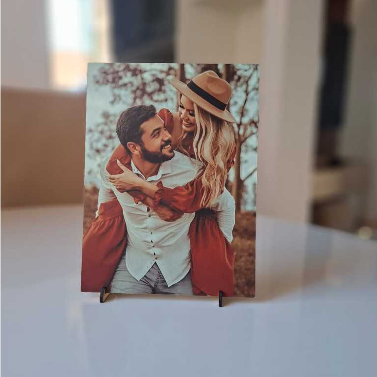 Quadro De Mesa Personalizado Com sua Foto, Logo,Frase em Oferta na Shopee