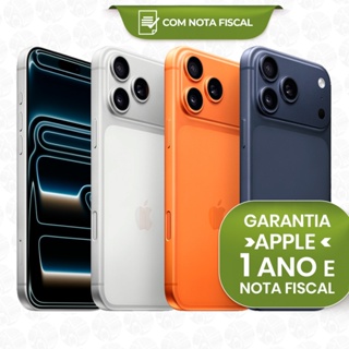 Celular iPhone 17 Pro e Pro Max 256GB 5G Dual E-sim Lacrado Original 1 Ano de Garantia Apple com NF em Oferta na Shopee