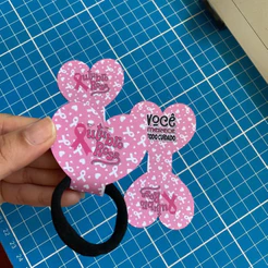 Tag personalizada para xuxinha OUTUBRO ROSA, brindes para clientes, não acompanha xuxinha