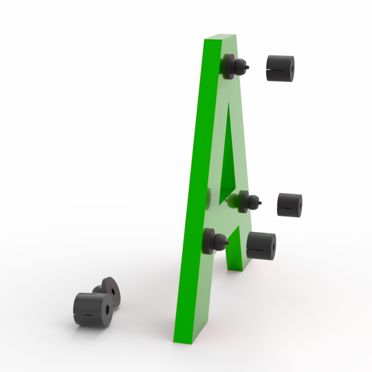 100 Kit Fixsign Pino Clic Fixador Letras/caixa/logos em paredes e placas. pratico, rápido e seguro em Oferta na Shopee