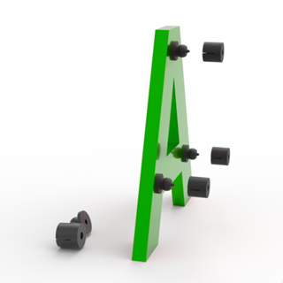 100 Kit Fixsign Pino Clic Fixador Letras/caixa/logos em paredes e placas. pratico, rápido e seguro em Oferta na Shopee