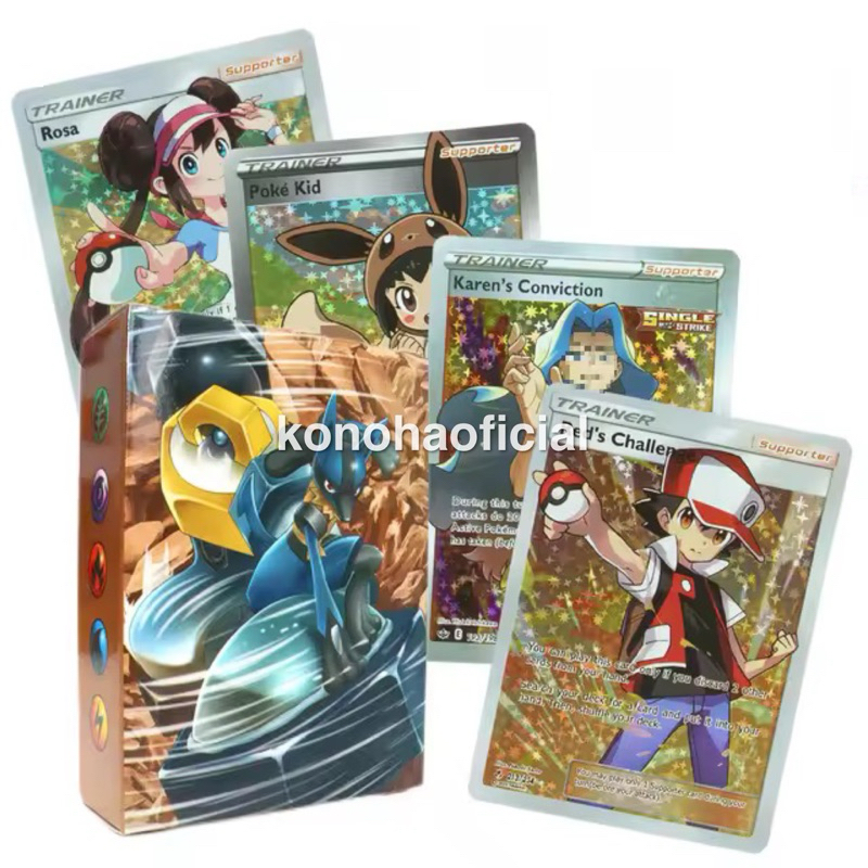 20 Pcs Cartas Pokemon VMAX Pikachu Charizard Gengar Lucario Mewtwo Blastoise Coleção Jogo Brinquedo Infantil Geek Raro