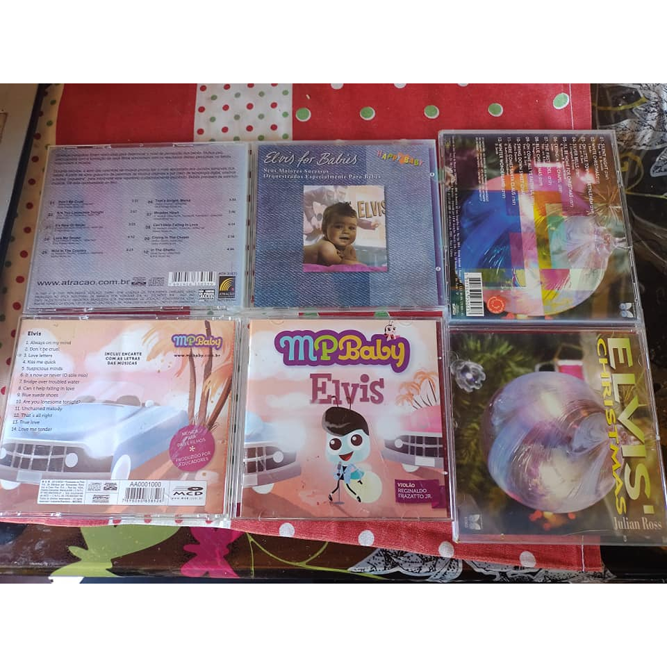Mpbaby Elvis e Elvis For Babies Kit 2 Cds + Cd Elvis Christmas Valor Promocional