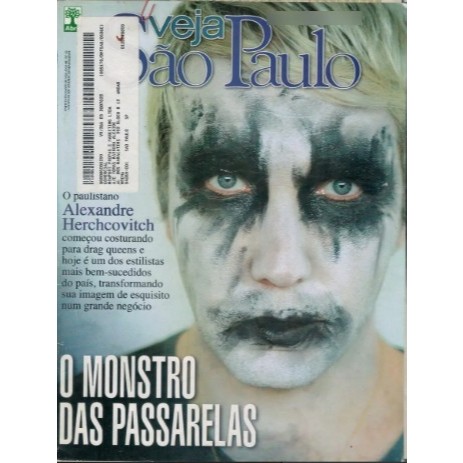 CAPA E MATÉRIA DA VEJA SP COM Alexandre Herchcovitch (CAPA + 2 PÁGINAS), DE JUNHO DE 2005.