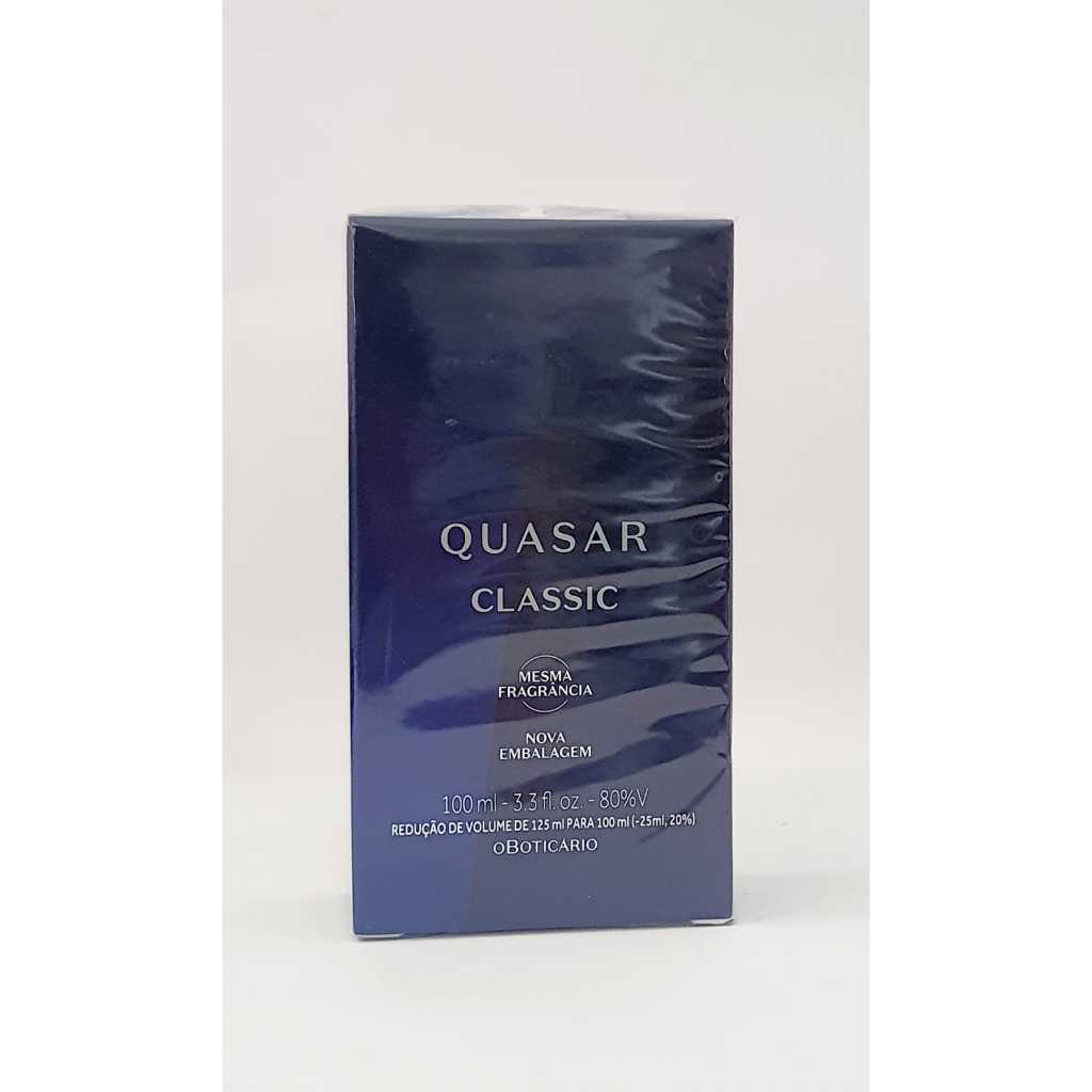 Perfume, Quasar Classic Desodorante Colônia 100ml, válvula vegano o Boticário