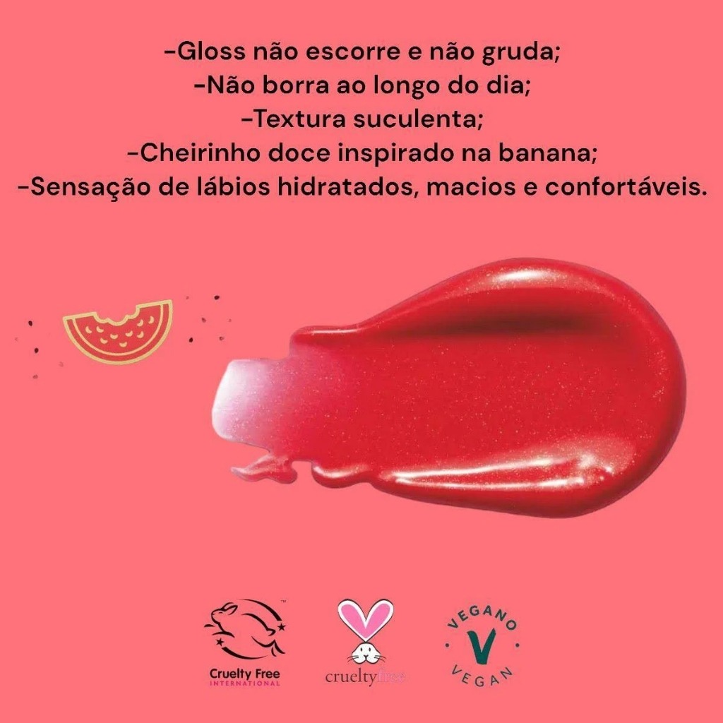 Gloss Brilho Labial Intense Melancia 5,2ml