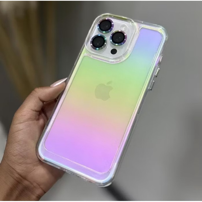 Capa Capinha Espelhada Holográfica para iPhone 12 13 14 15 a 14 Pro Max | Proteção Luxo Elegante