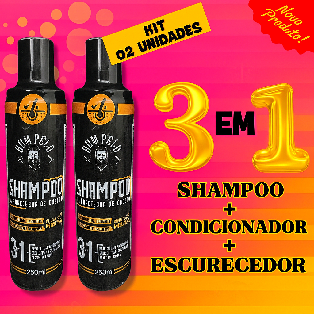 Shampoo Escurecedor Dom Pelo 250ml Reduz Fios Brancos - Dom Pelo Original - Envio Imediato em Oferta na Shopee