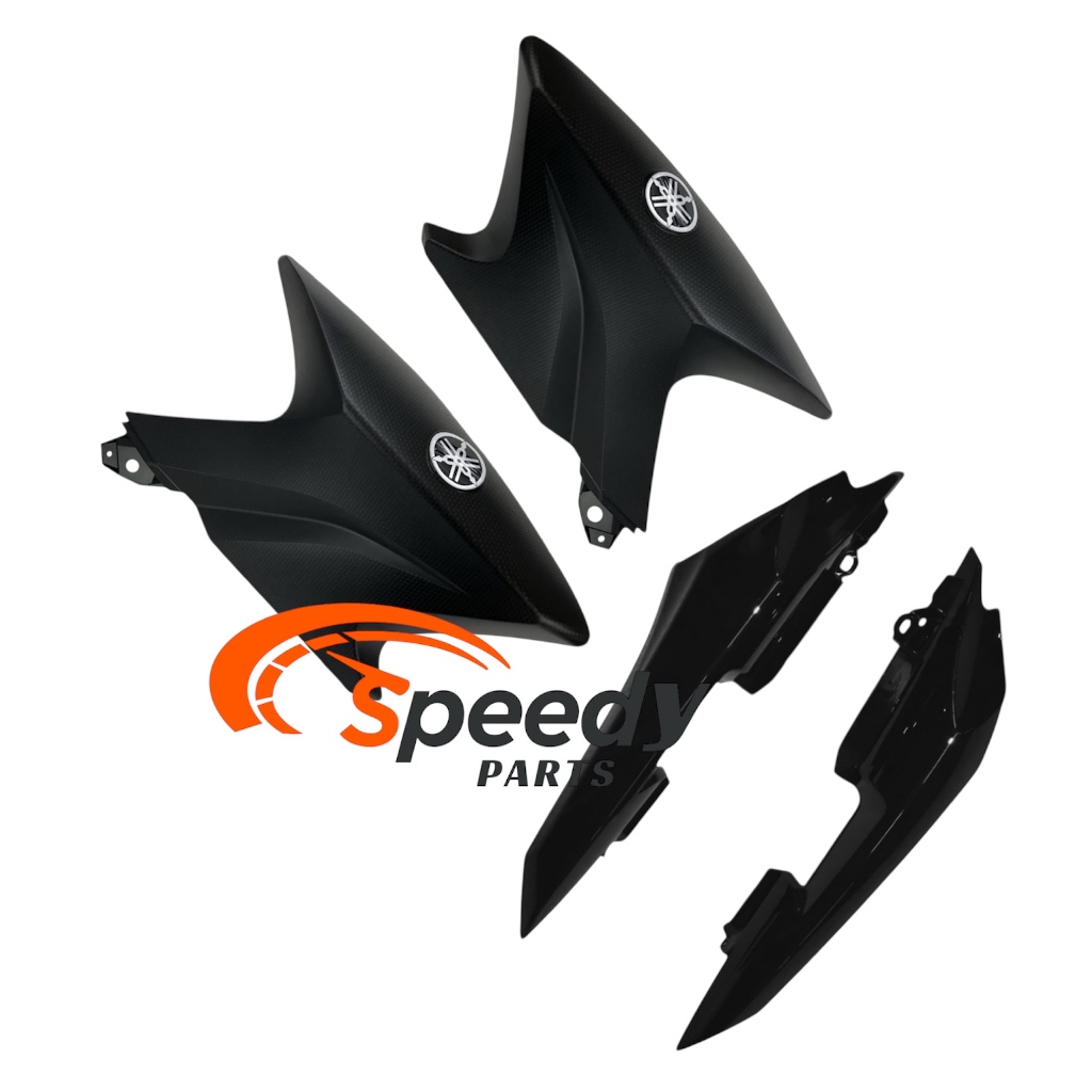 Par Aba do tanque Factor 150 2016 a 2022 + Par Rabeta traseira Factor 150 2016 a 2022 Preto fosco injetado