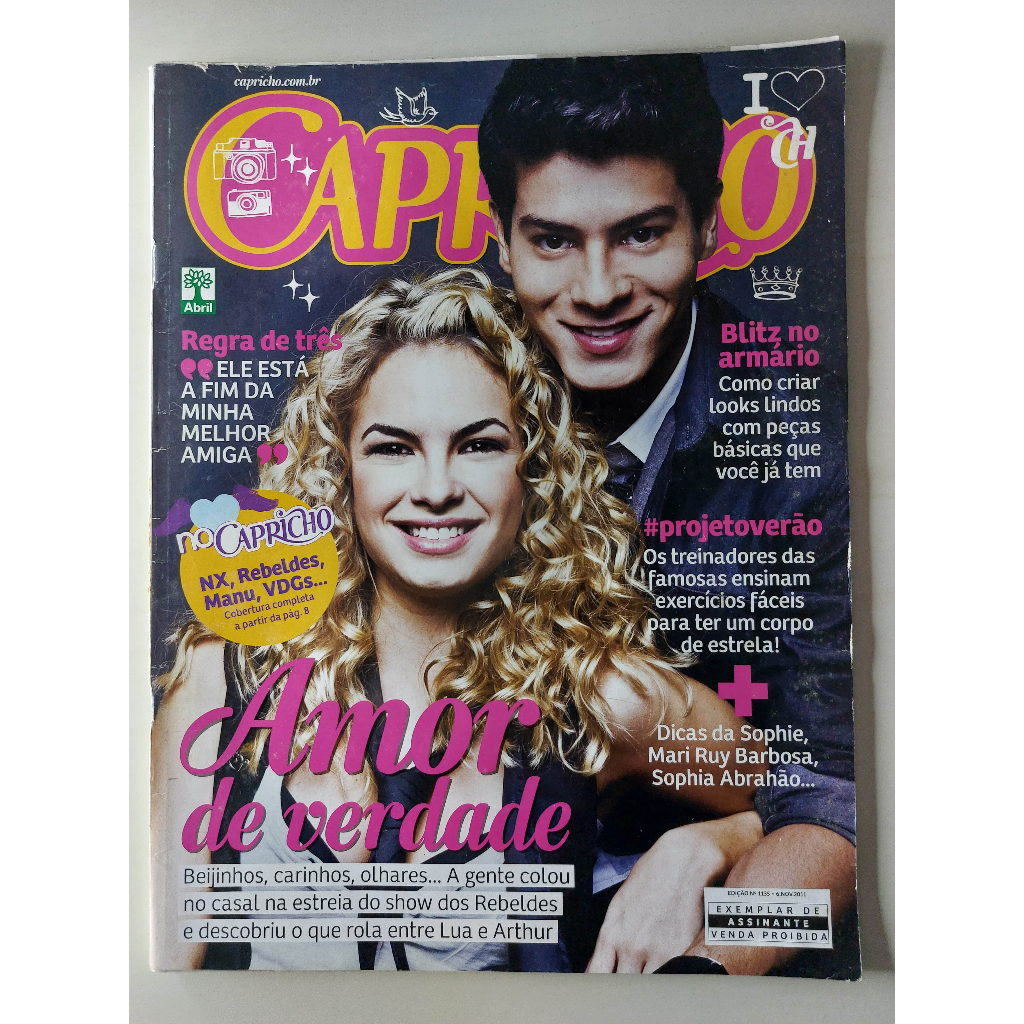 Revista Capricho Nº 1135 Lua Blanco Arthur Aguiar Luan Santana One Direction Miley Cyrus 2011