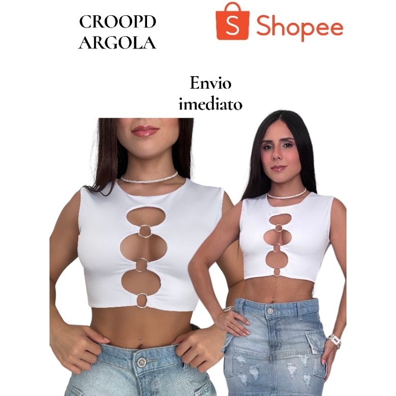 BLUSA CROOPD FEMININA MODA SHEN COM FORRO ZERO TRANSPARENCIA em Oferta na Shopee
