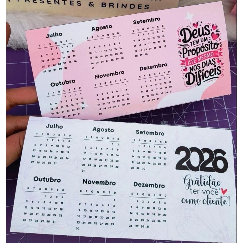 Calendário de Mesa 2026 - Personalizamos com seu Logotipo ou Foto