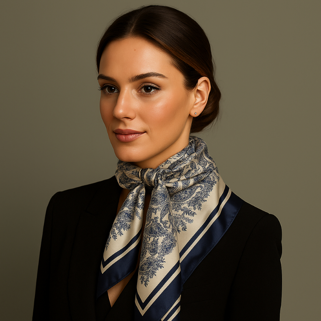 Lenço Xale Echarpe Feminino De Cetim Seda 90x90cm Estampado