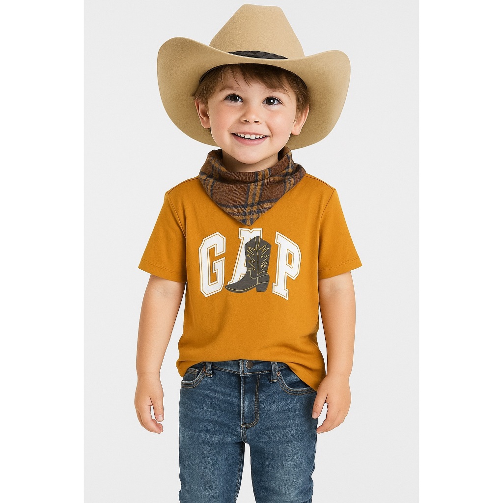 Camiseta Gap menino infantil com logo Original