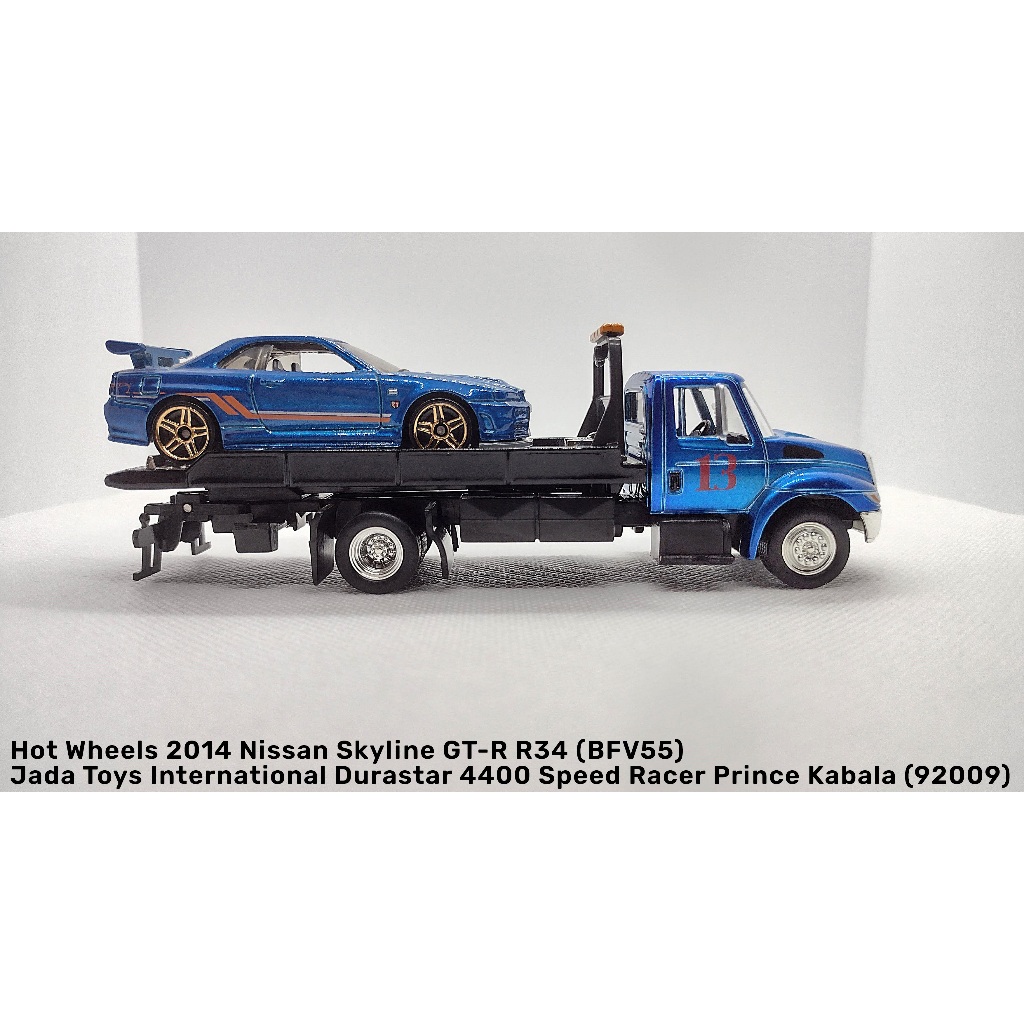 [AT] Kit Miniaturas Hot Wheels 2014 Nissan Skyline GT-R R34 (BFV55) / Jada Toys International Durastar 4400 Speed Racer
