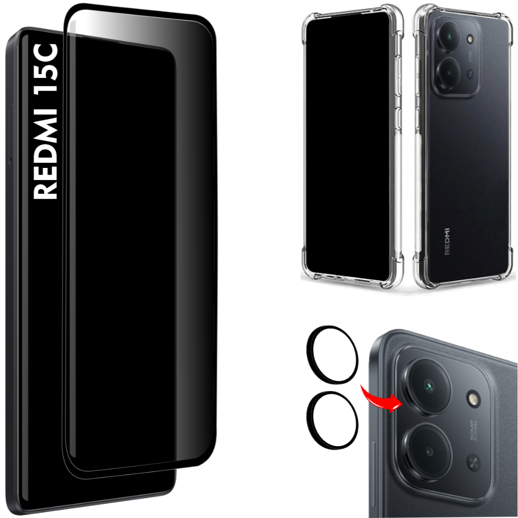 Película Privacidade Fosca Para Xiaomi Redmi 15C - Película da Câmera - Capinha Anti Shok em Oferta na Shopee