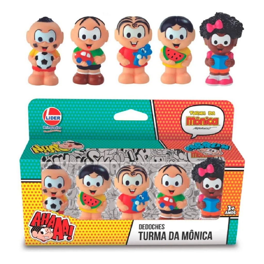 BAMBULUÁ Dedoche Miniaturas Brinquedo Fantoche Infantil Magali Cebolinha Cascão Monica Original