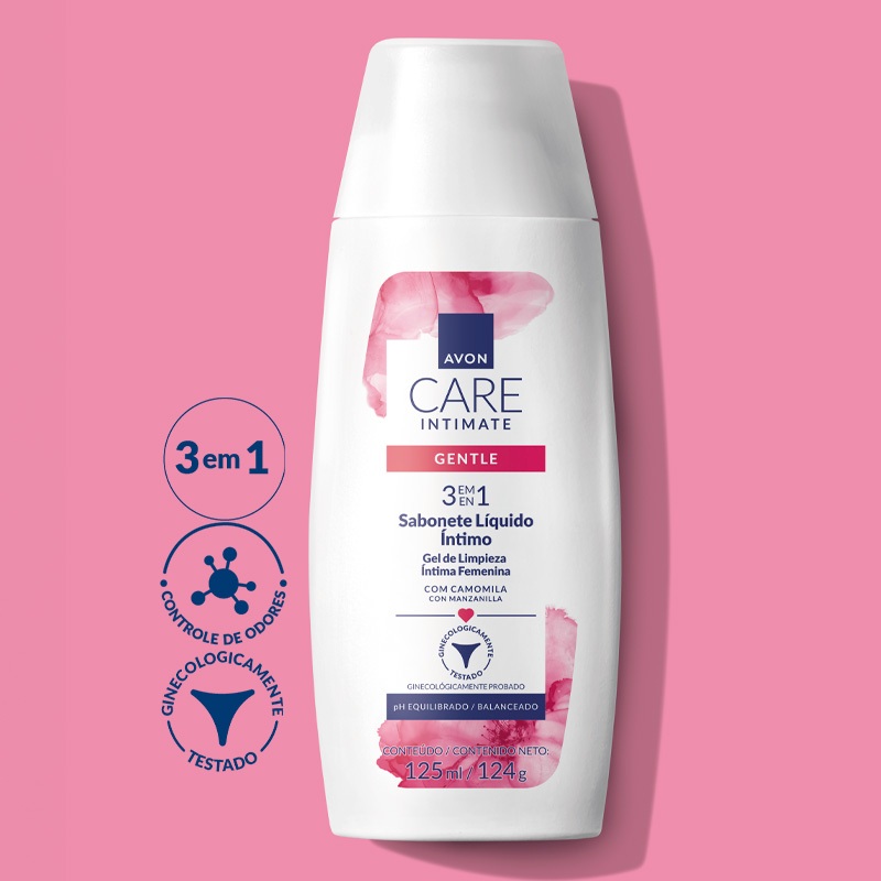 Avon Care Intimate Fresh Ou Gentle 3 Em 1 - Sabonete Líquido Íntimo 250ml