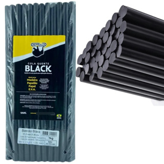Refil Bastão de Cola Quente Preto Rendicolla 11 mm Black Grosso Pacote 1 kg para Martelinho de Ouro em Oferta na Shopee