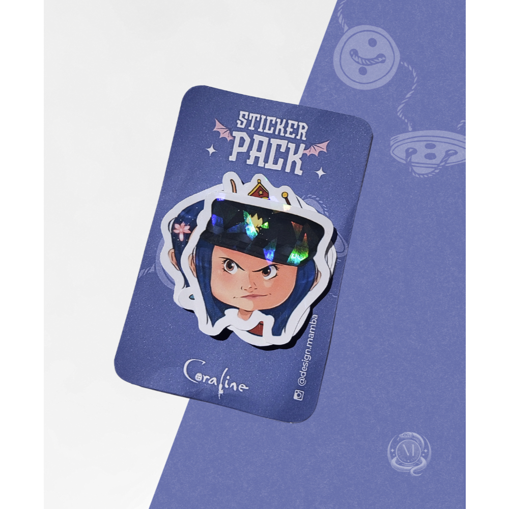 Pack de Adesivos Coraline - Holográfico em Oferta na Shopee