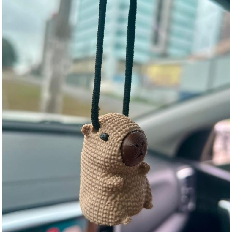 Aromatizante Automotivo Capivara estilo Croche (Cheirinho Carro) Perfume Difusor