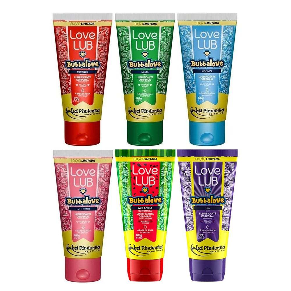 GEL LUBRIFICANTE BEIJÁVEL LOVE LUB BUBBALOVE 60G LA PIMIENTA em Oferta na Shopee
