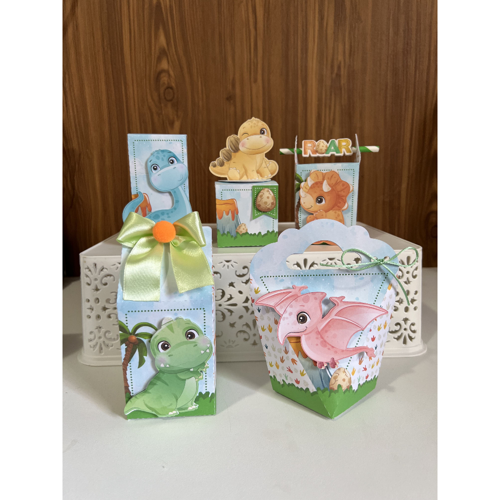 Kit Festa Personalizado |Caixinha Personalizada para Lembrancinha | Festa infantil Dino Baby |Aniversário | Vários temas