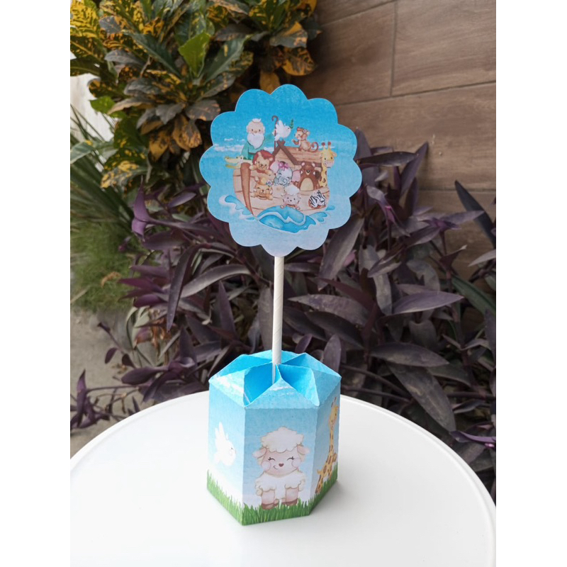 CENTRO DE MESA ARCA DE NOÉ PEGUE E MONTE LEMBRANCINHA PERSONALIZADA FESTA LEMBRANCINHA ANIVERSÁRIO