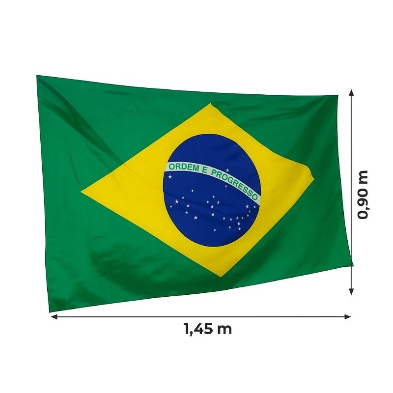 Bandeira do Brasil 145x90cm poliéster resistente decoração tamanho G grande em Oferta na Shopee