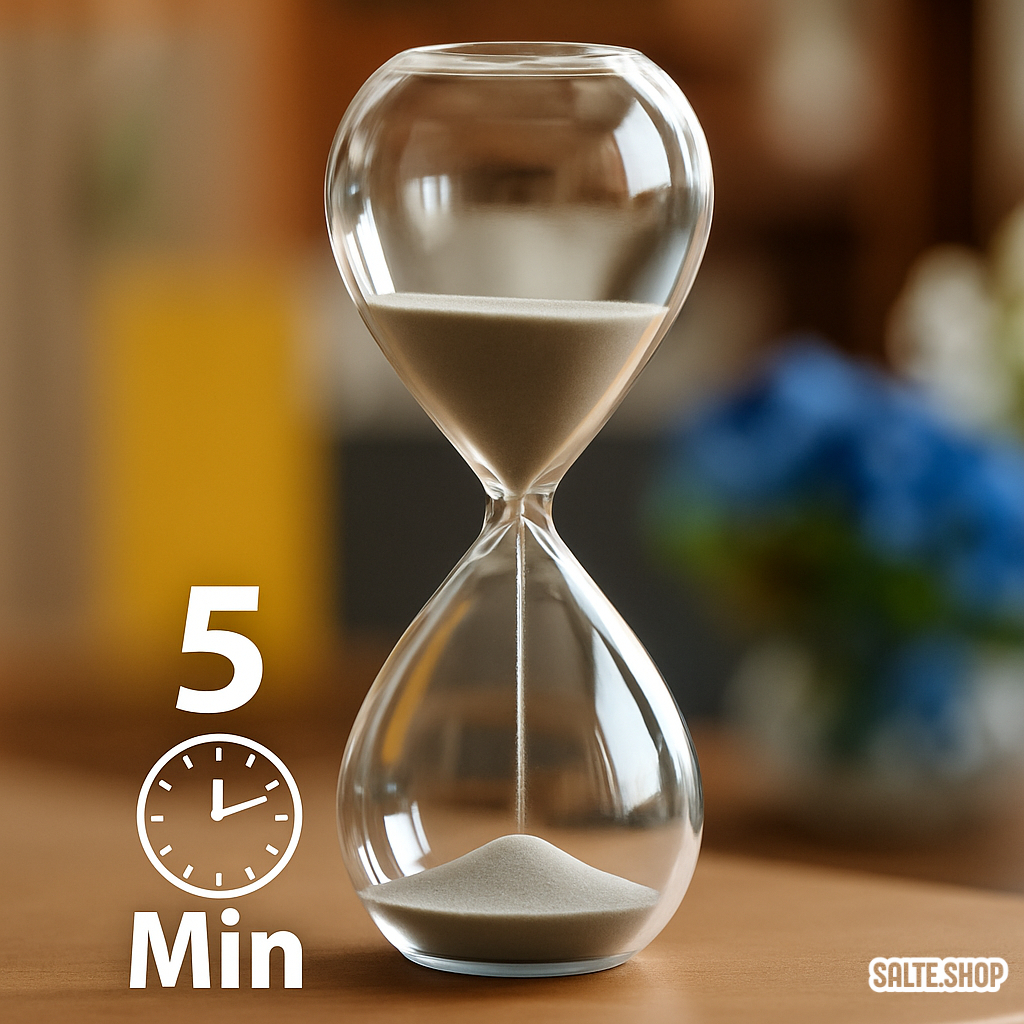 Ampulheta de Vidro Decorativa Várias Cores 5 Minutos Timer de Areia Relógio Decoração Estante Mesa