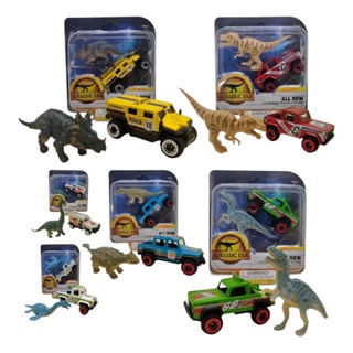 Kit Carrinhos Dinossauros Jurasic Era Miniaturas Carro e Boneco Dino Colecionáveis em Oferta na Shopee