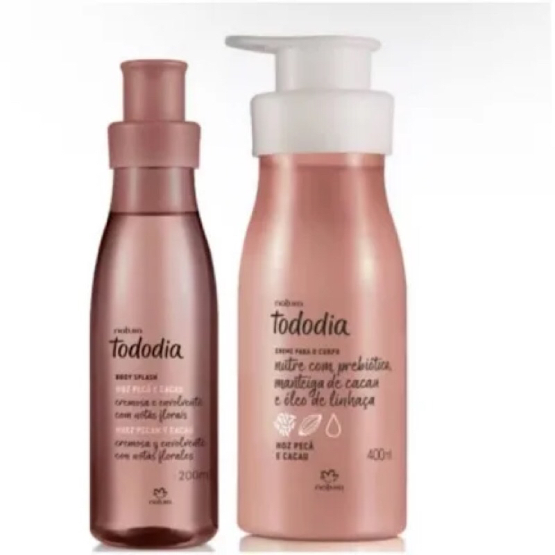 Kit Body Splash e Creme Sorbet Nutritivo Tododia Noz Pecã e Cacau 400 ml