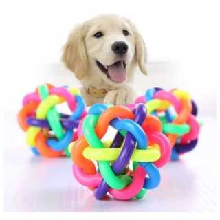 Brinquedo Bola com Guizo Colorida para Gatos e Cachorros em Oferta na Shopee