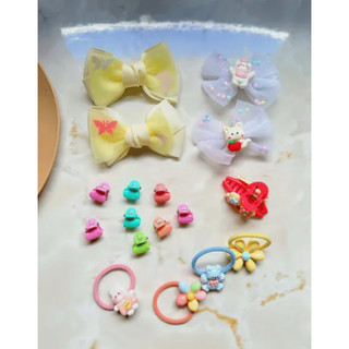Kit 17 Un Acessórios De Cabelo Infantil Meninas Coloridos