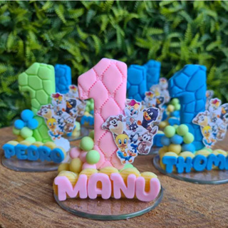 Vela de Aniversário Looney Tunes em Biscuit – Personalizada com Nome | Festa Infantil | Vela para BolO em Oferta na Shopee
