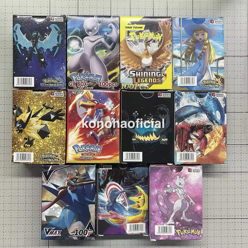 300 Pcs Cartas Pokemon EX GX VMAX Charizard Pikachu Mewtwo Sylveon Umbreon Blastoise Brilhantes Raras Coleção Brinquedo
