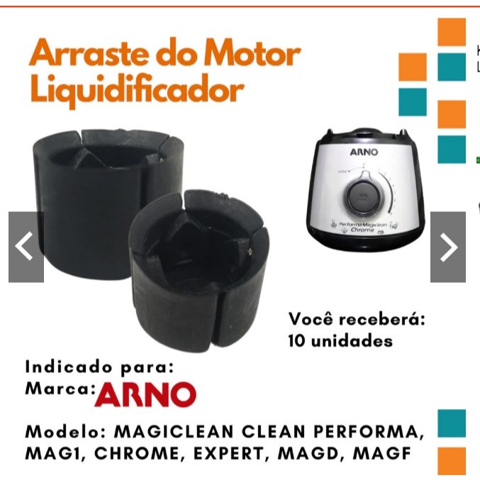 Arrastador Do Copo Arno Magiclean Borracha (Pvc) C/10