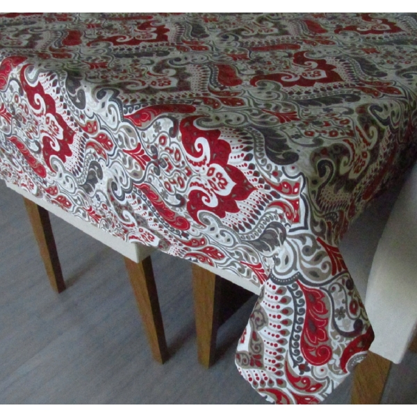 Toalha de Mesa Retangular Arabesco Verm 4 lugares 1,60 IHome