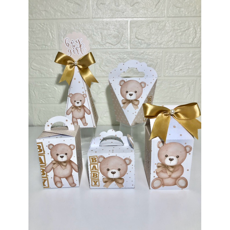 KIT FESTA Chá Revelação Neutro Personalizado pegue e Monte Lembrancinhas - Aniversário - Caixinha Personalizadas