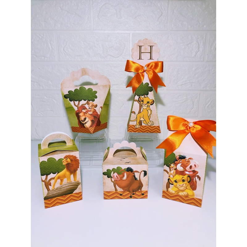 Kit caixinhas Personalizadas Rei Leão PEGUE E MONTE - Lembrancinhas para Aniversário - Caixinha Personalizadas