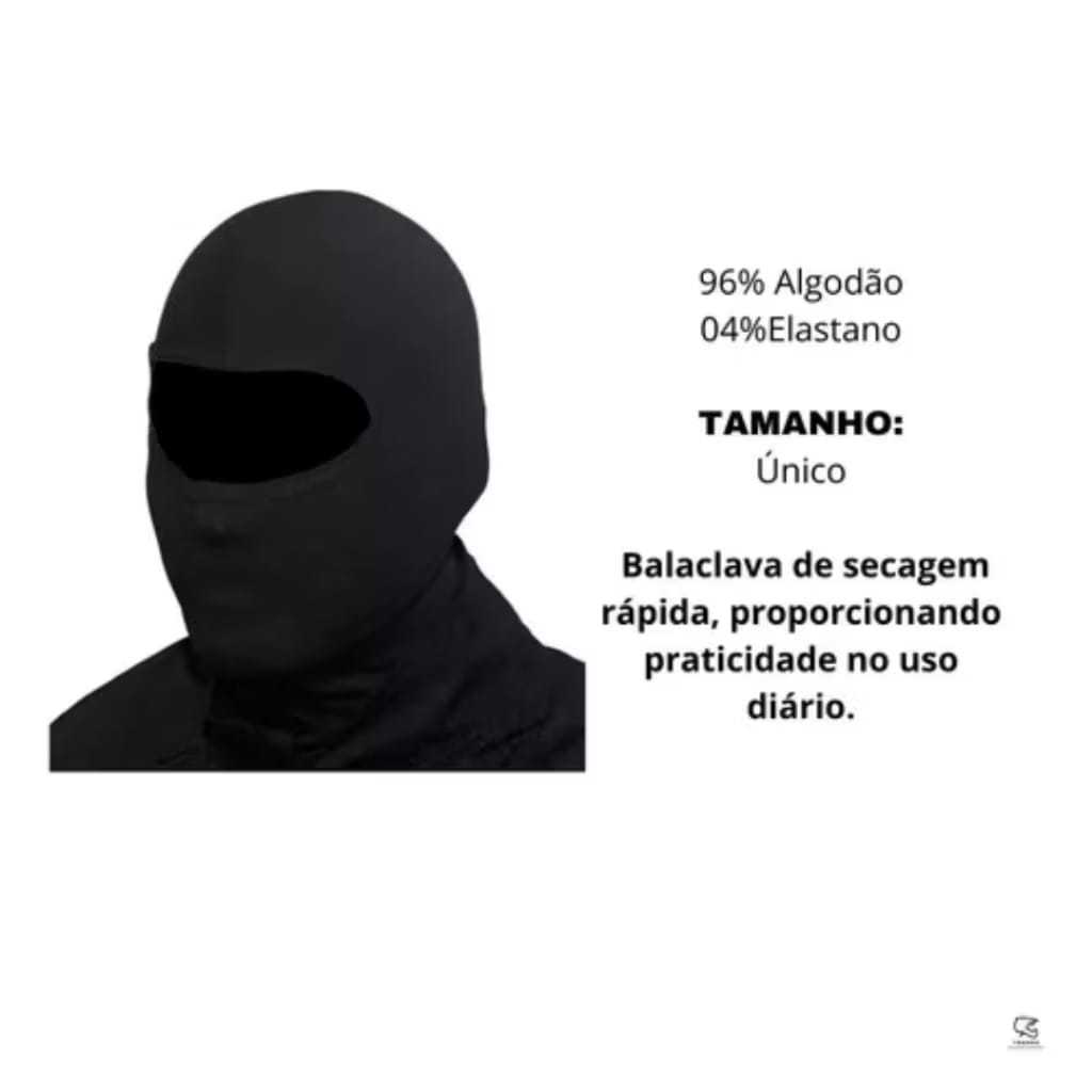 Touca Bandana Ninja Balaclava Proteção Térmica Cor Preto em Oferta na Shopee